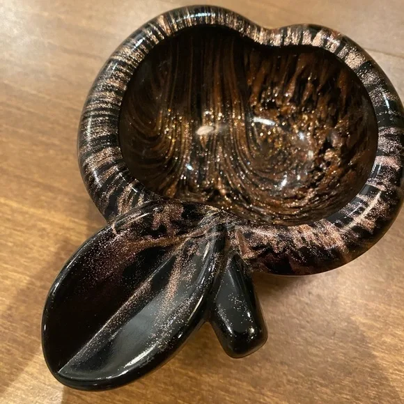 Vintage Murano Venetian Glass Apple Shaped Ashtray/Bowl